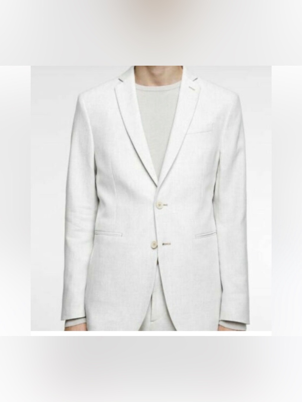NEW Zara Linen Blend Suit Jacket Blazer Men's Size 40